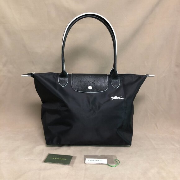 🌸👜Long c hamp Le Pliage 70th Anniversary  Tote Bag size large Black - Picture 2 of 7